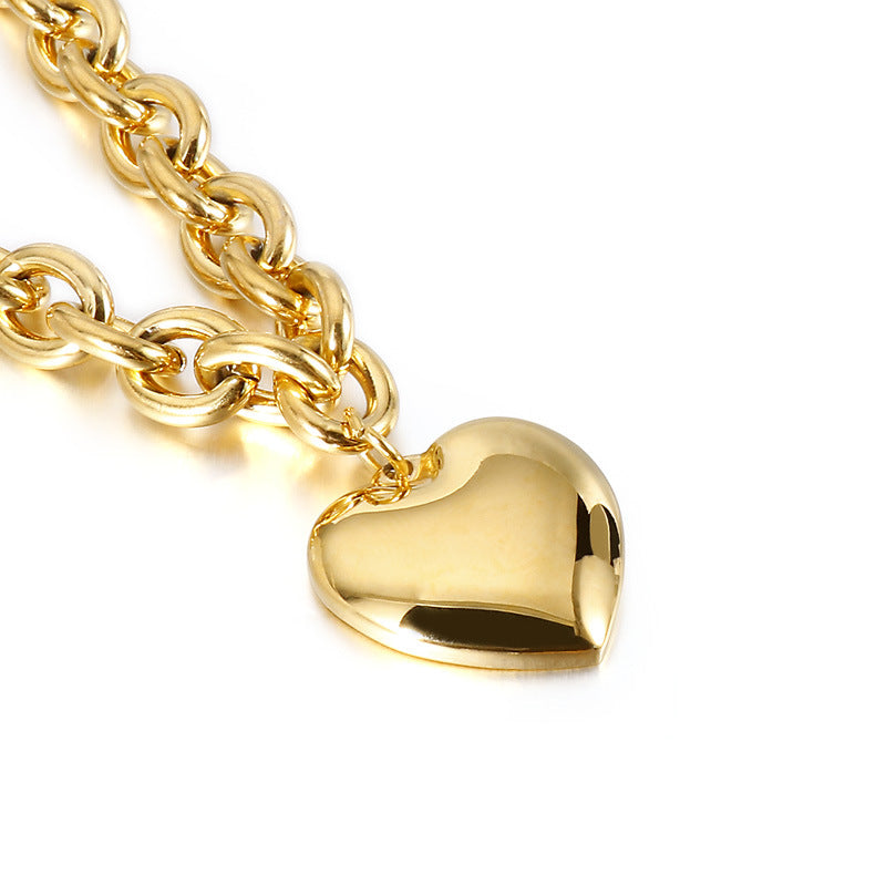 Chunky Heart Chain Necklace