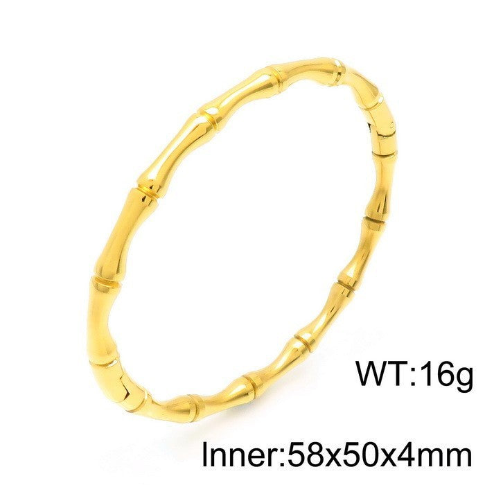 Bamboo Texture Cuff Bangles