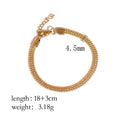 European and American ins high-end bracelet stainless steel 18k gold-plated versatile bracelet niche women's simple jewelry wholesale