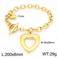 Open Heart Chain Necklace & Bracelet Set