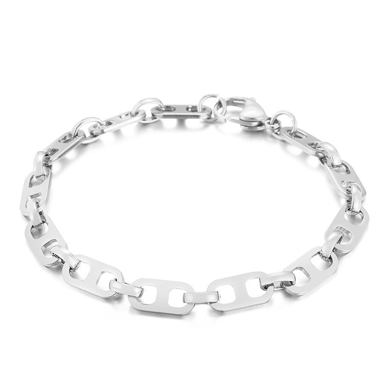 Gold & Silver Oval Link Bracelet