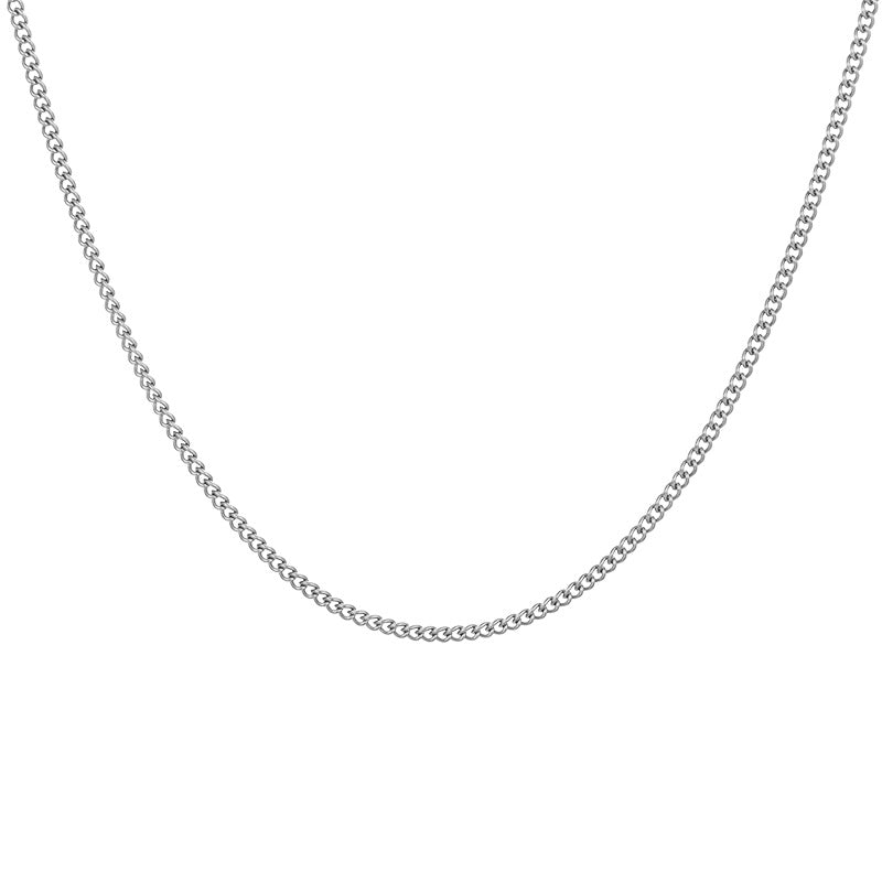 European and American cross-border popular simple retro stainless steel hammer cross chain side chain, pendant with chain wholesale