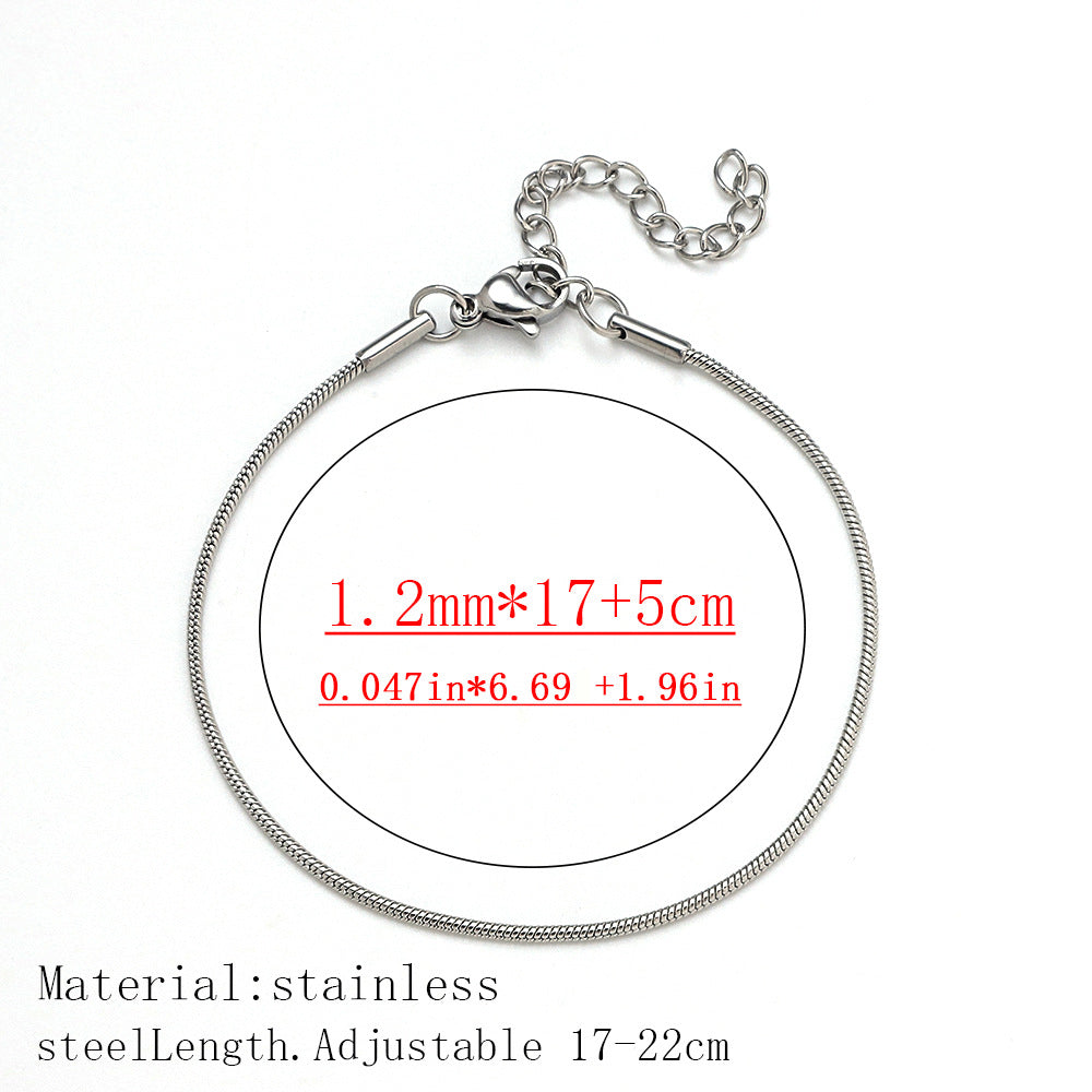 Cross-border women's fashion titanium steel bracelet European and American hot sale plated 18K real gold fashion versatile jewelry stainless steel bracelet