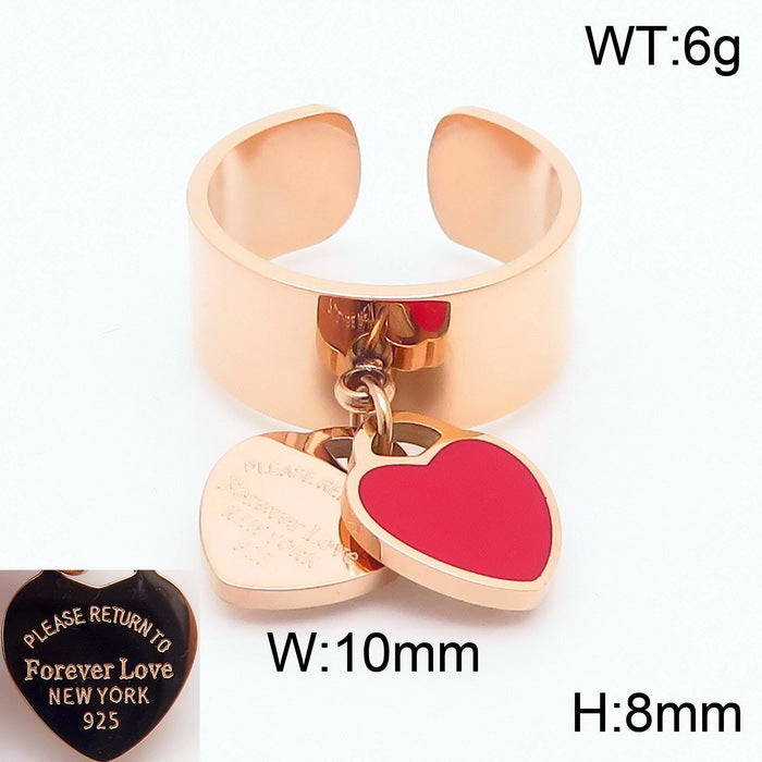 Gold Heart Charm Jewelry Set with Green Enamel Pendant