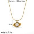 18k gold inlaid titanium steel opal niche collarbone chain stainless steel pendant INS wind necklace women's light luxury versatile