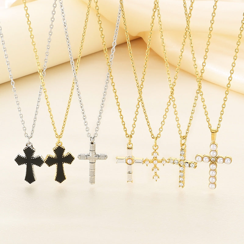 Dainty Cross Pendant Necklace