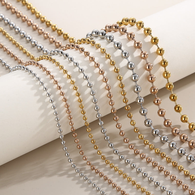 Classic Polished Bead Chain Necklace