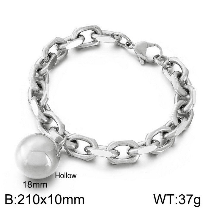 Cross-border foreign trade fashion jewelry, stainless steel chain bracelet ins niche design personalized bracelet women's jewelry