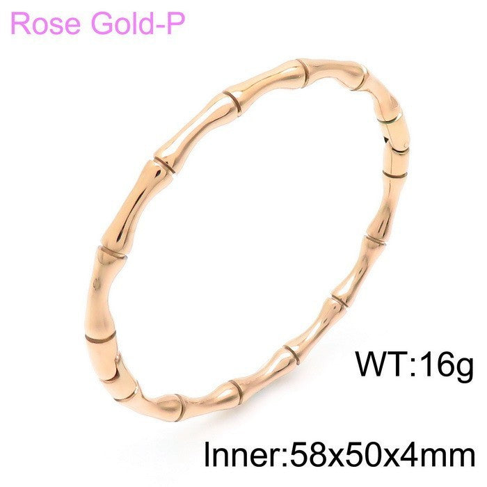 Bamboo Texture Cuff Bangles