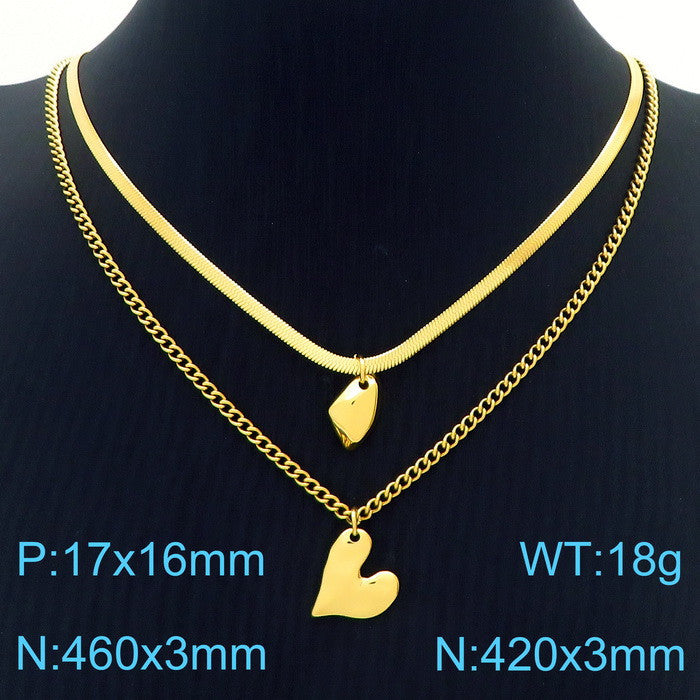 Multi-Chain Heart Pendant Necklace Collection