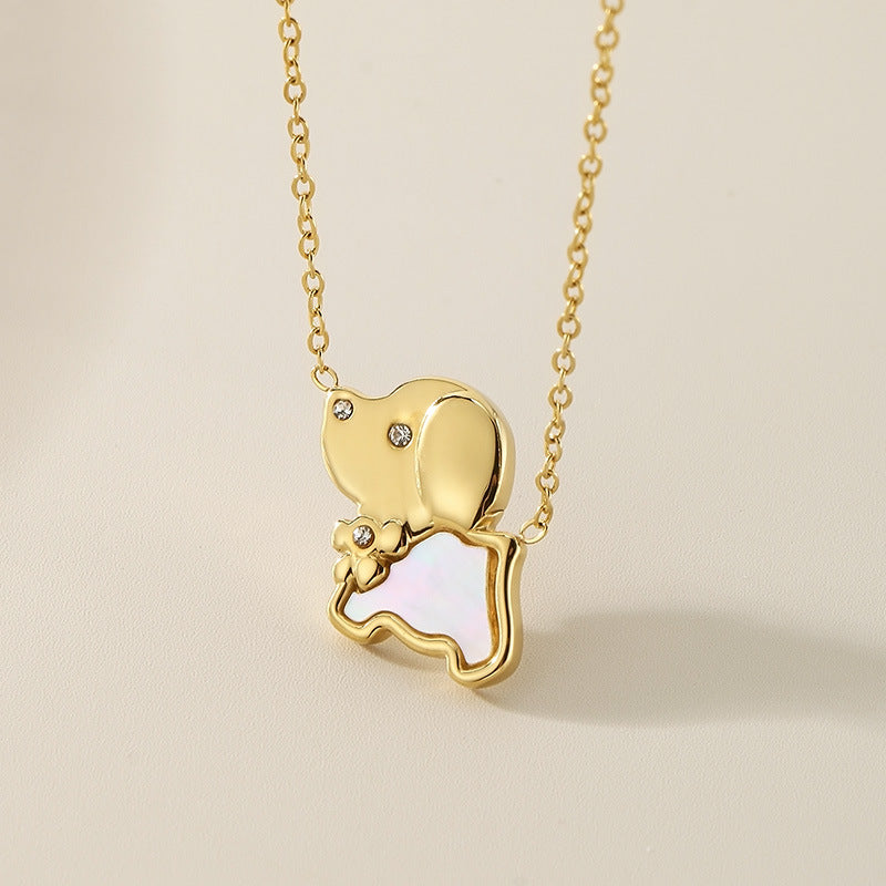 Cute Elephant Pendant Necklace