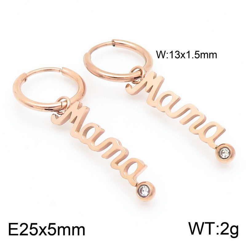 Minimal “Mama” Name Jewelry Set