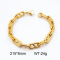 Korean version ins simple stainless steel Japanese chain bracelet trend titanium steel chain 8-shaped jewelry bracelet wholesale