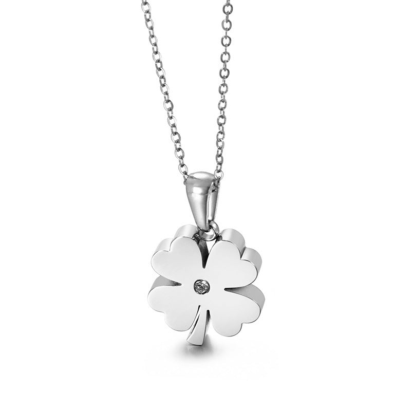 Four-Leaf Flower Pendant Necklace