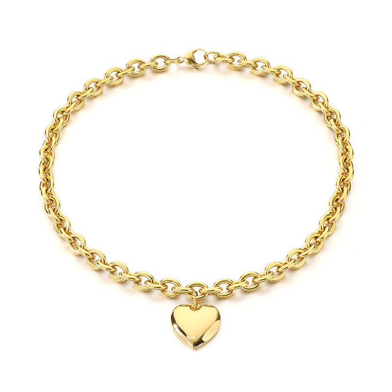 Heart Toggle Layered Chain Necklace