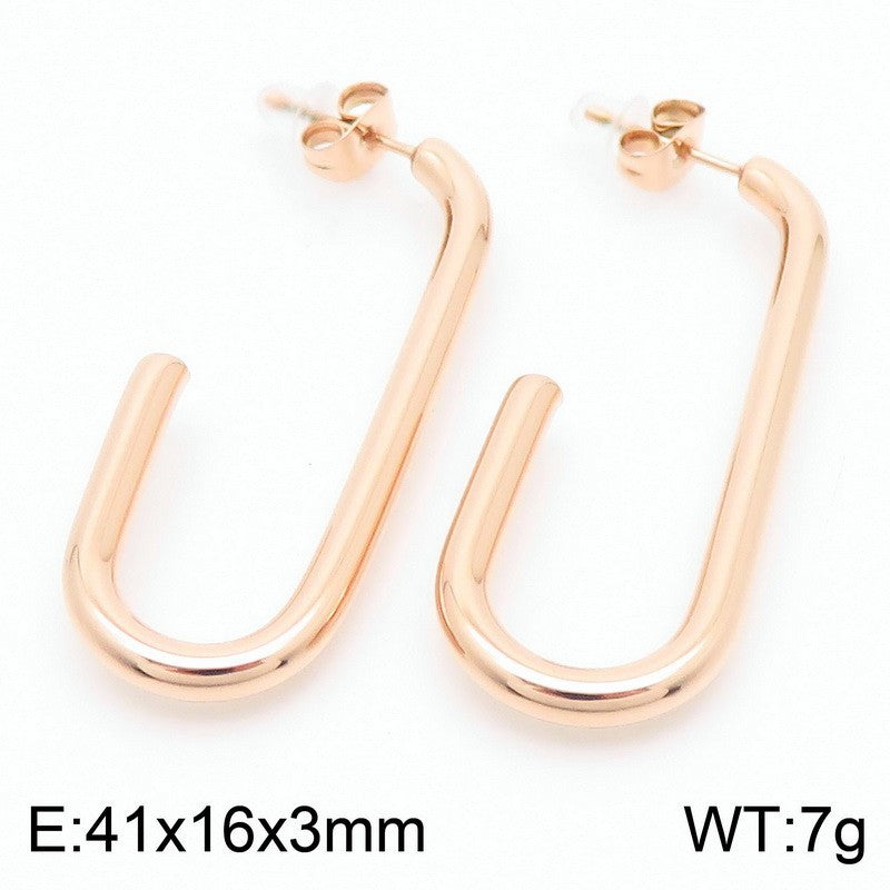 Minimalist U-Shaped Hoop Earrings