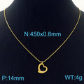 Open Heart Pendant Necklace – Sculptural Minimal