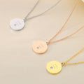 Minimal Heart Pendant Necklace with Stone Detail