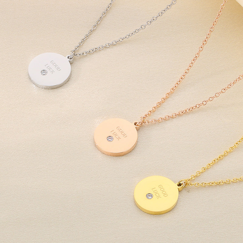 Minimal Heart Pendant Necklace with Stone Detail