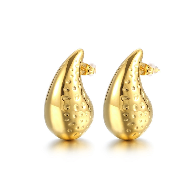 Textured Teardrop Stud Earrings