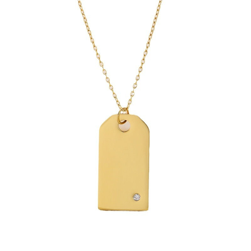 Minimal Heart Pendant Necklace with Stone Detail