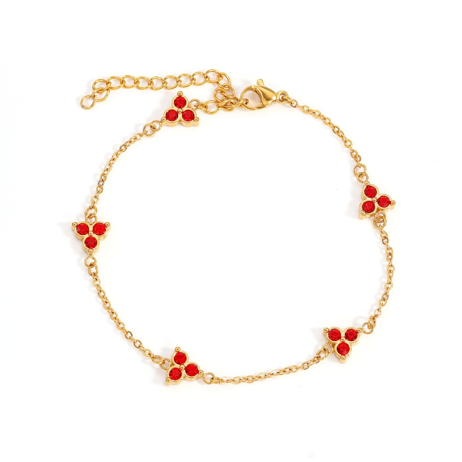 Cross-border new stainless steel three-diamond bracelet light luxury versatile Mori women's explosive bracelet simple hand jewelry wholesale