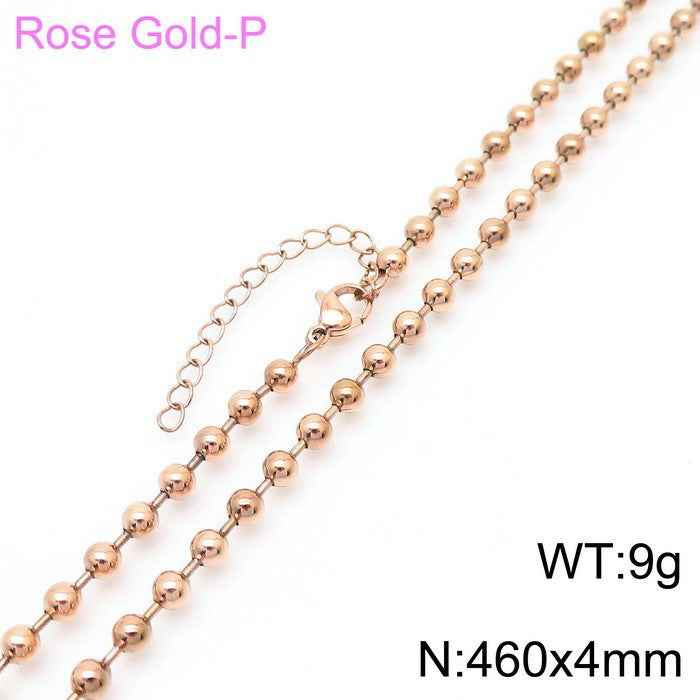Classic Polished Bead Chain Necklace