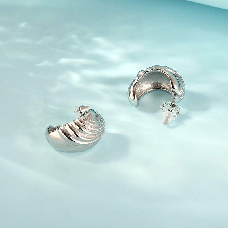 Gold & Silver Wave Earrings