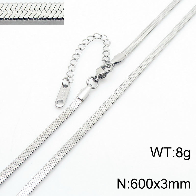 Minimalist Herringbone Chain Necklace