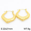 Textured V-Shaped Hoop Earrings