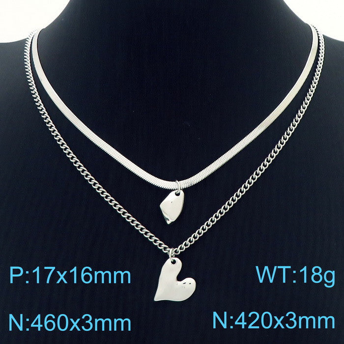 Multi-Chain Heart Pendant Necklace Collection