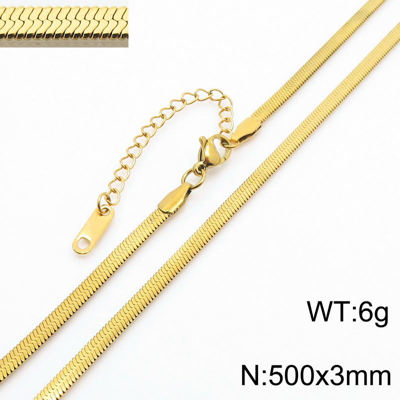 Minimalist Herringbone Chain Necklace