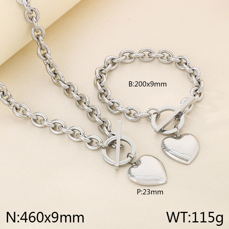 Heart Toggle Chain Necklace Collection
