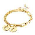 Boy & Girl Silhouette Layered Bracelet