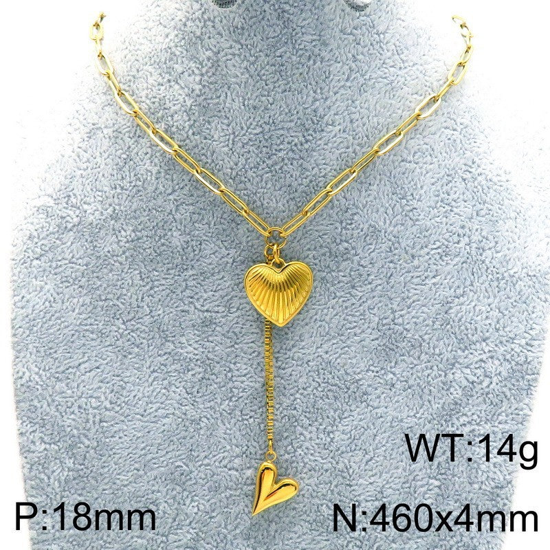 Multi-Chain Heart Pendant Necklace Collection