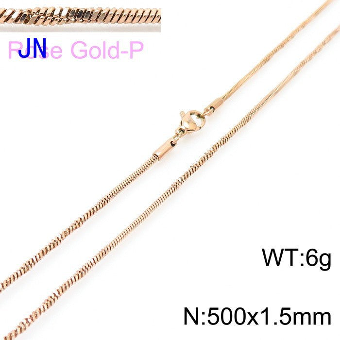 Stainless Steel Snake Chain Necklace
