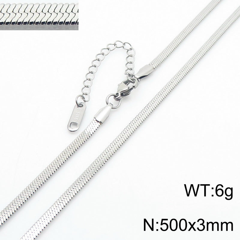 Minimalist Herringbone Chain Necklace