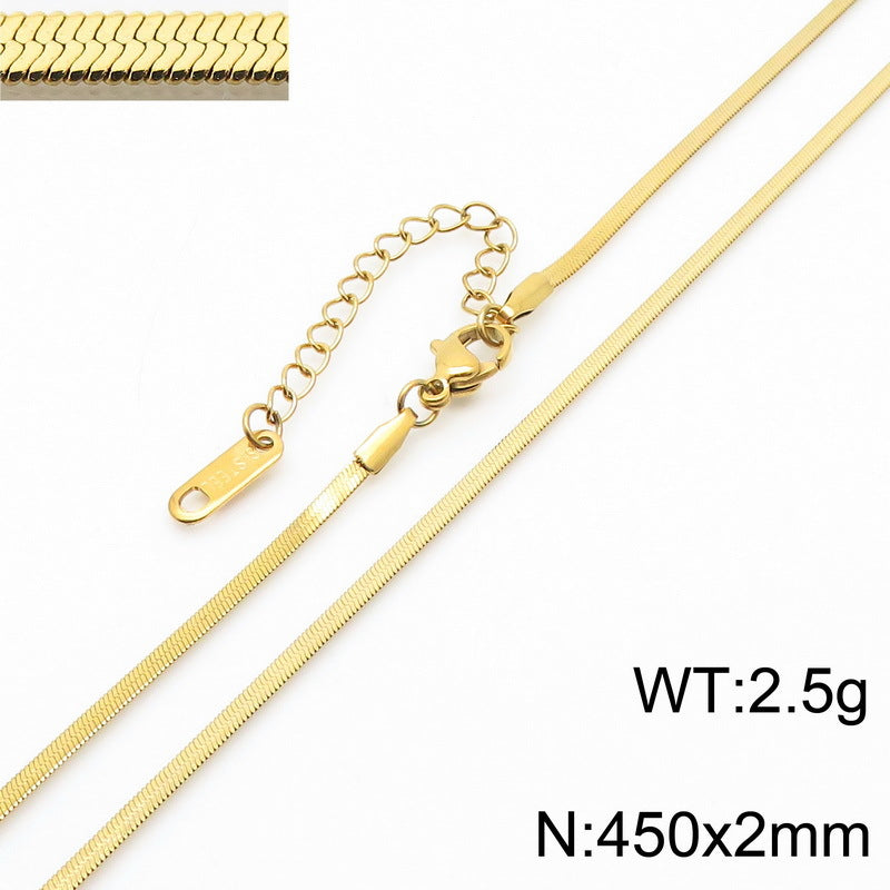 Minimalist Herringbone Chain Necklace