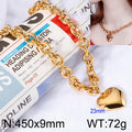 Heart Toggle Layered Chain Necklace