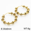 Bamboo Textured Hoop Earrings