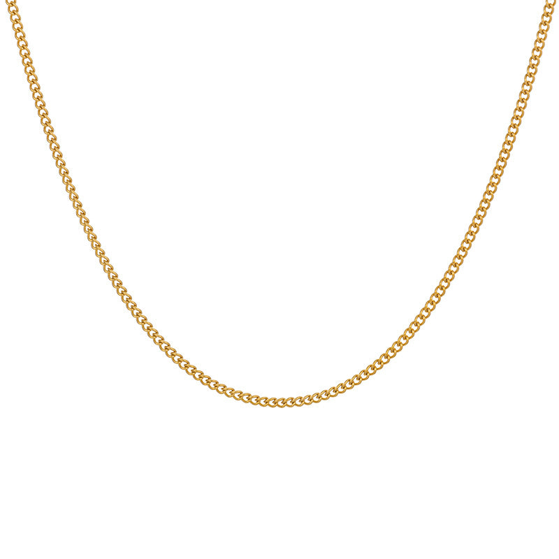 European and American cross-border popular simple retro stainless steel hammer cross chain side chain, pendant with chain wholesale