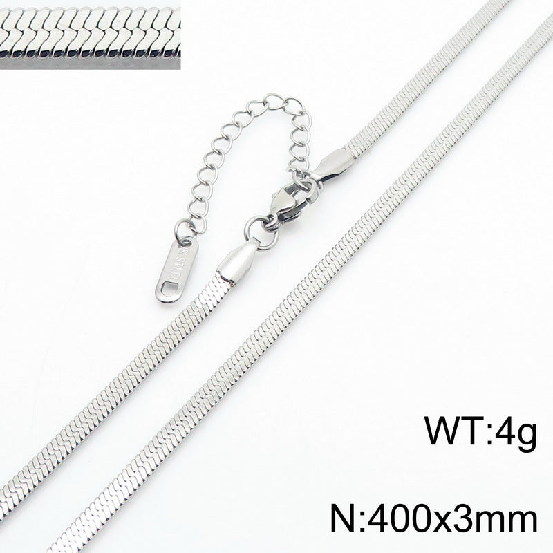 Minimalist Herringbone Chain Necklace