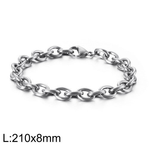 Cross-border foreign trade fashion jewelry, stainless steel chain bracelet ins niche design personalized bracelet women's jewelry