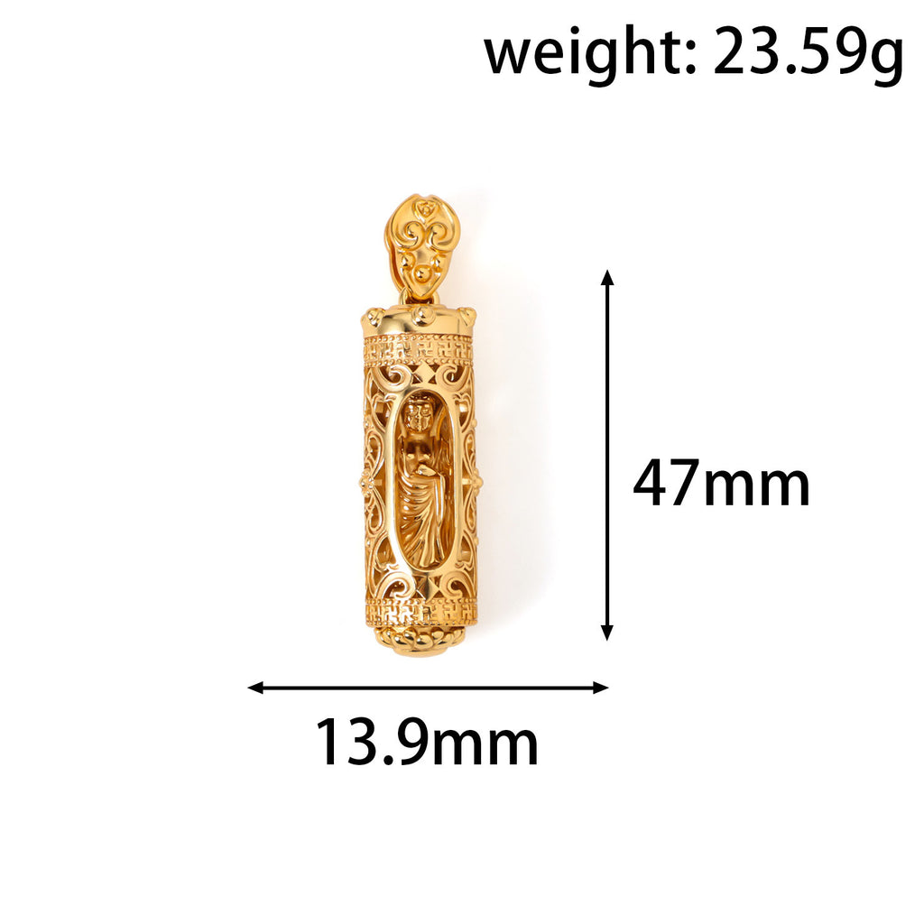 Cross-border new gourd titanium steel necklace niche design light luxury high-end sense transfer gourd pendant pendant wholesale