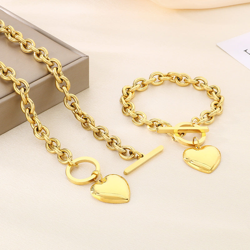 Heart Toggle Chain Necklace Collection