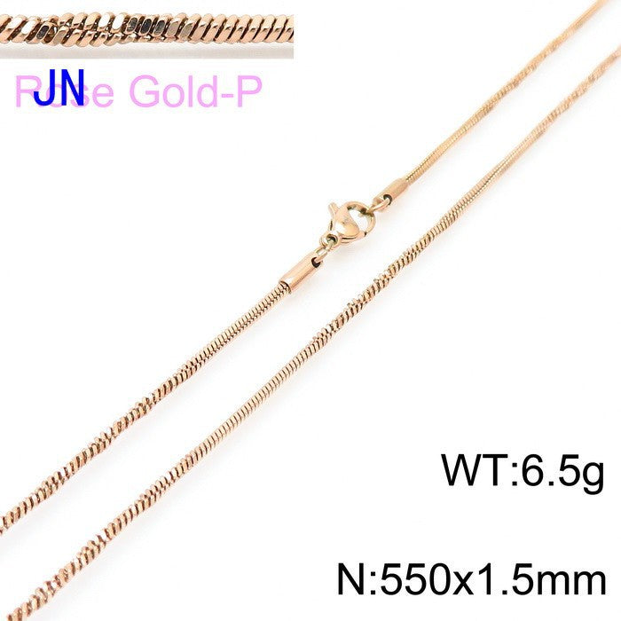 Stainless Steel Snake Chain Necklace