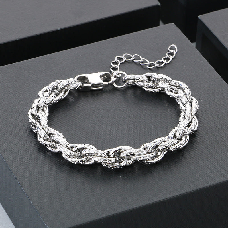 Gold & Silver Chain Link Bracelet