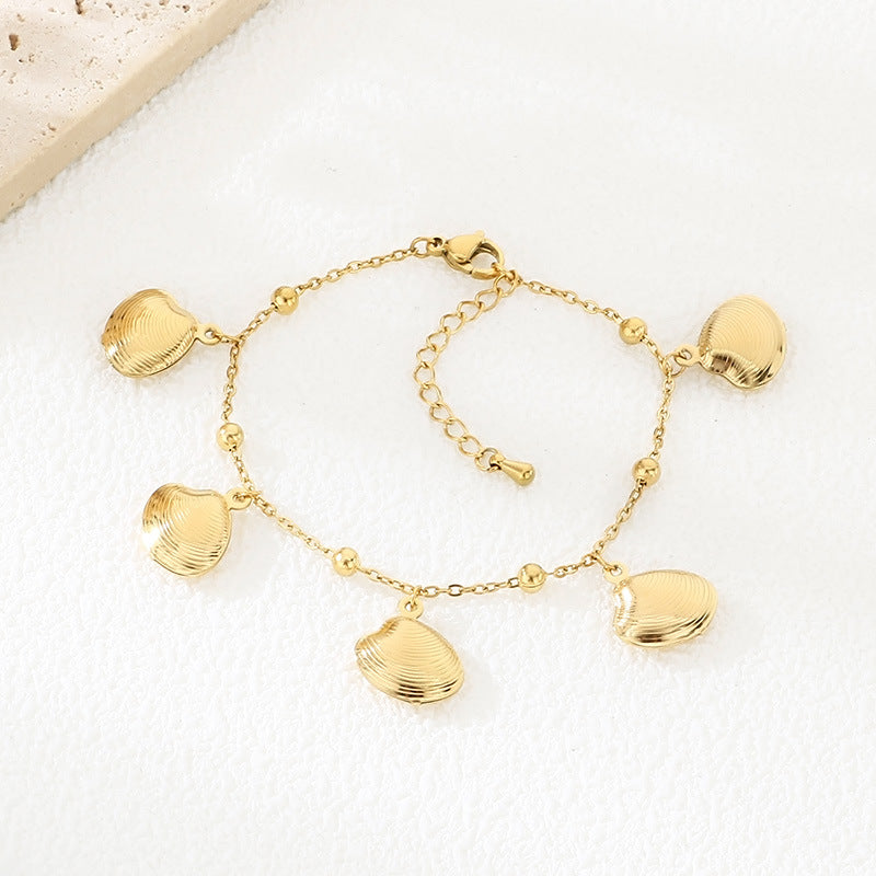 Gold Ocean Charm Bracelet