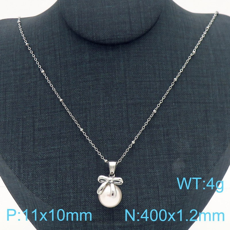 Bow Pearl Jewelry Set