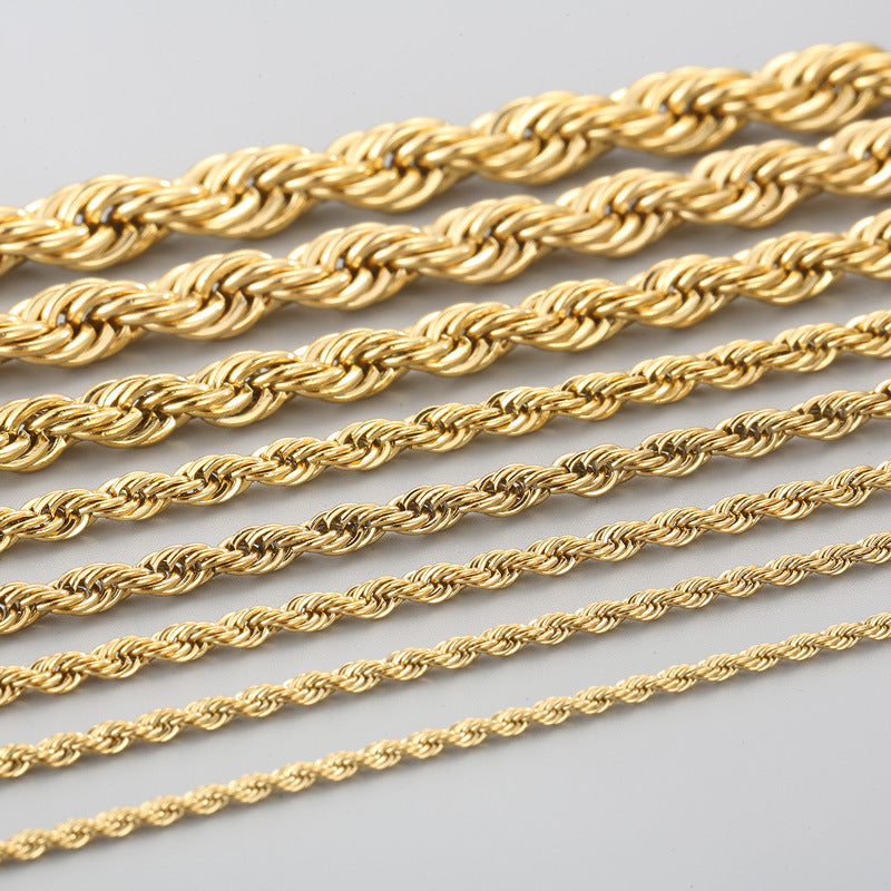 Stainless Steel Rope Chain Necklace